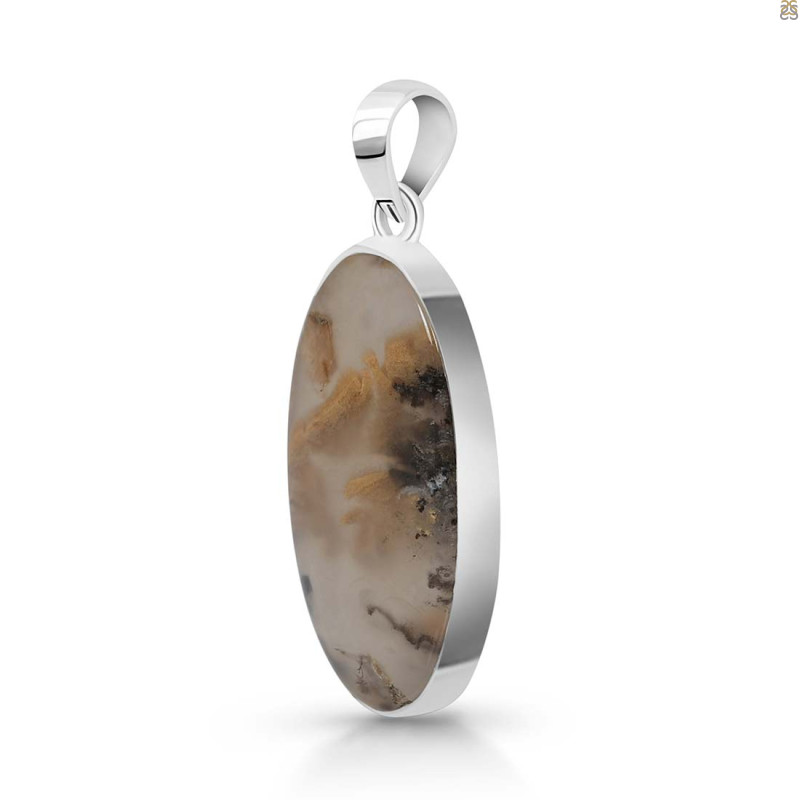 Plume Agate Pendant-SP