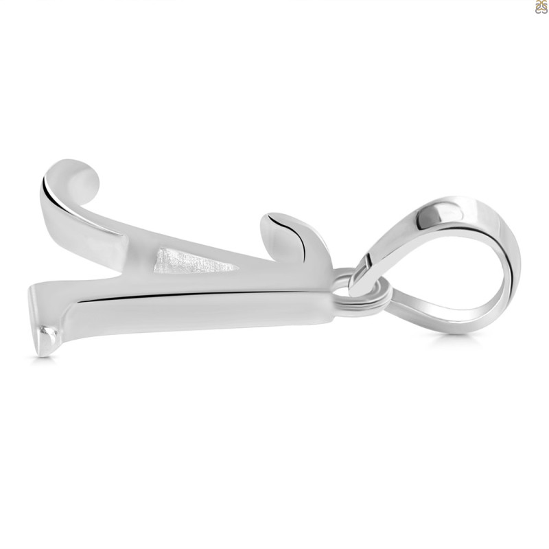 Plain Silver Alphabet A Pendant