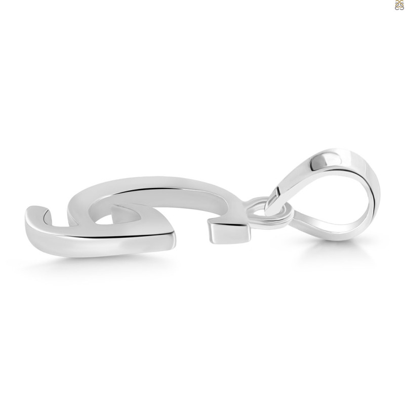 Plain Silver Alphabet G Pendant