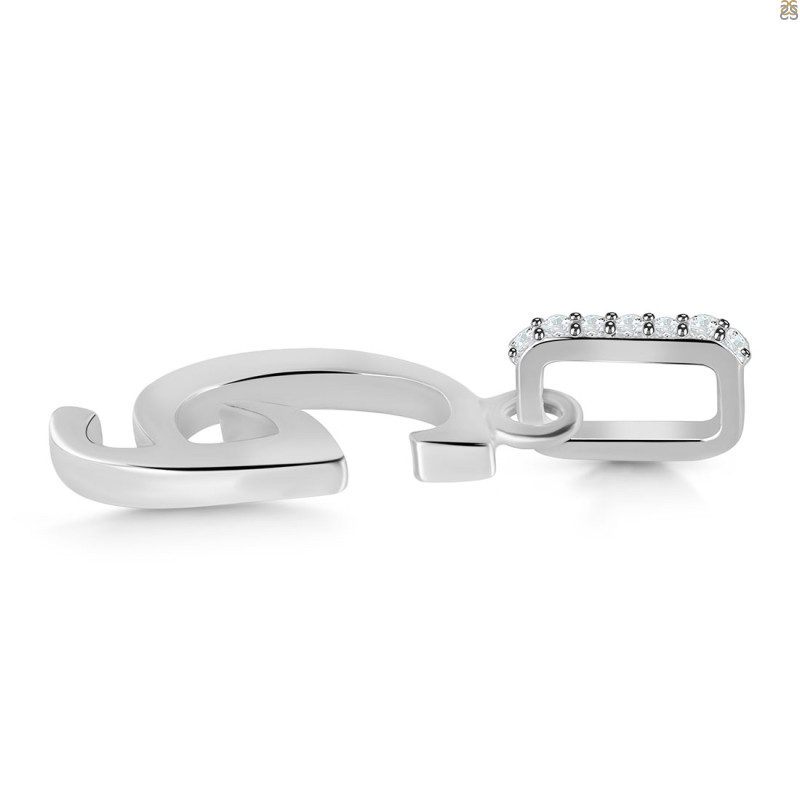 Plain Silver Alphabet G Pendant