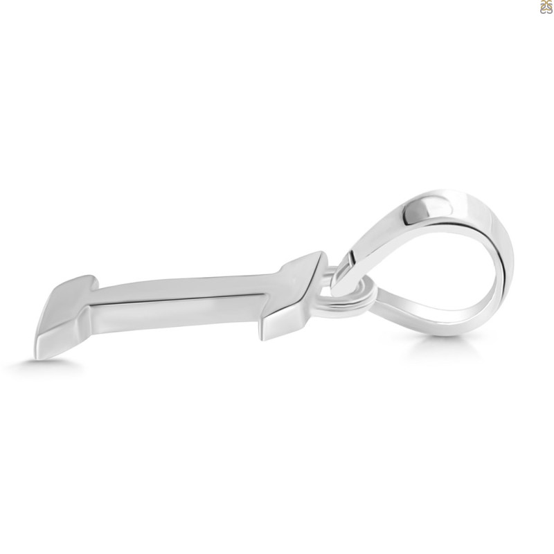 Plain Silver Alphabet I Pendant