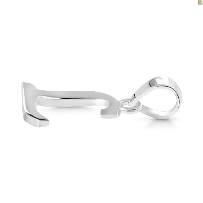 Plain Silver Alphabet L Pendant