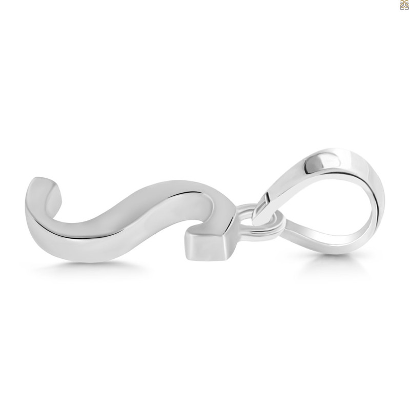 Plain Silver Alphabet S Pendant
