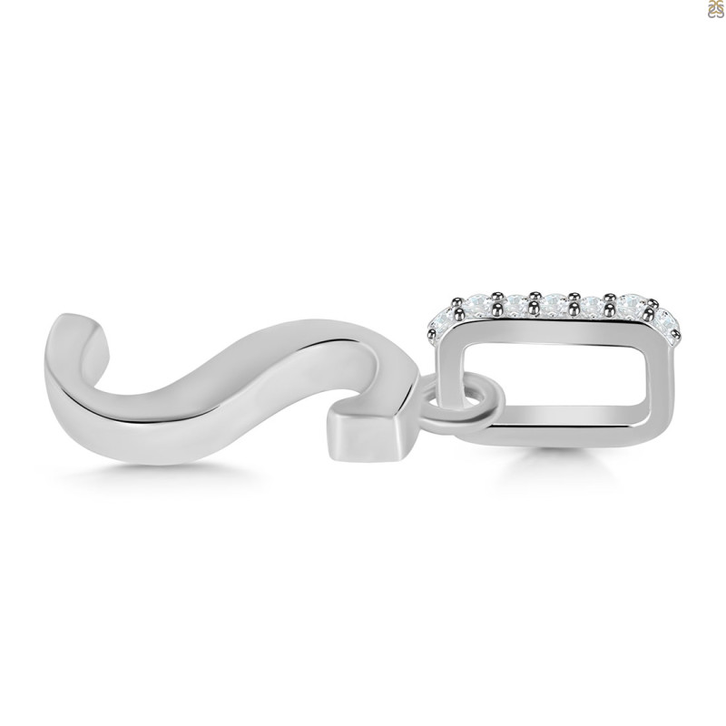 Plain Silver Alphabet S Pendant