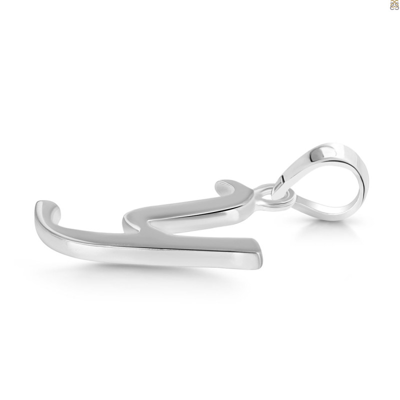 Plain Silver Alphabet Y Pendant