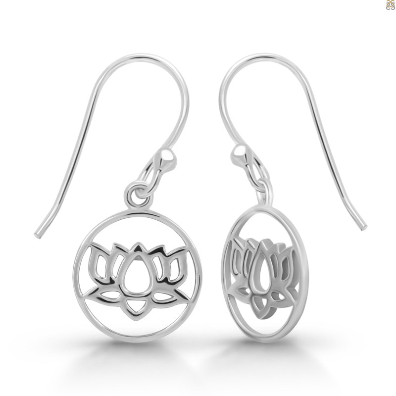 Lotus Plain Silver Earring