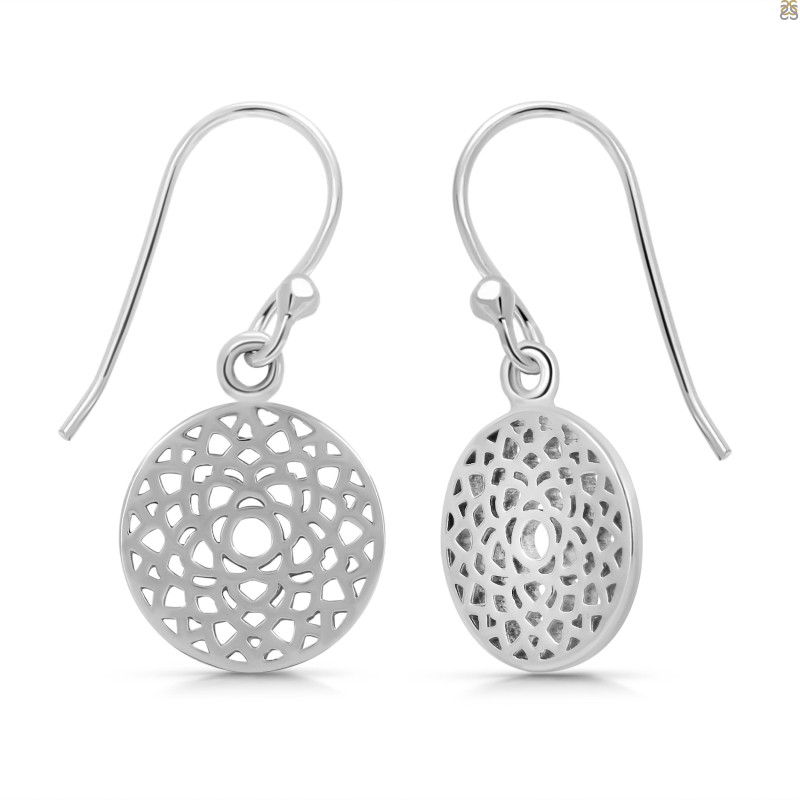 Crown Chakra Plain Silver Earring