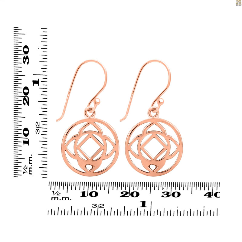Base Chakra Plain Silver Earring PS-RDE-542.
