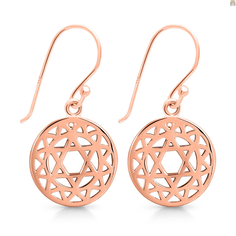 Heart Chakra Plain Silver Earring PS-RDE-543.