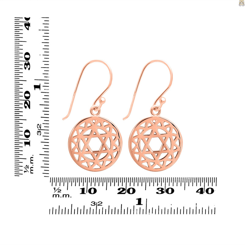 Heart Chakra Plain Silver Earring PS-RDE-543.