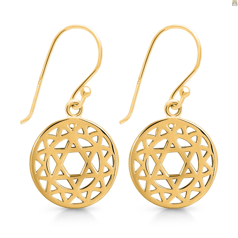 Heart Chakra Plain Silver Earring PS-RDE-543.