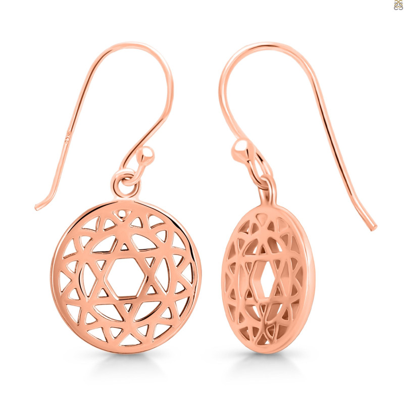 Heart Chakra Plain Silver Earring PS-RDE-543.
