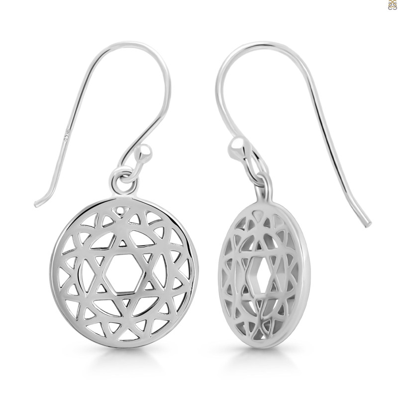 Heart Chakra Plain Silver Earring