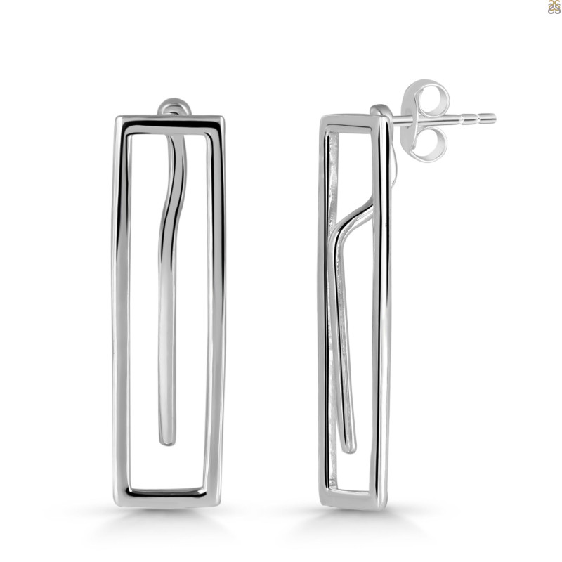 Plain Silver Earring 