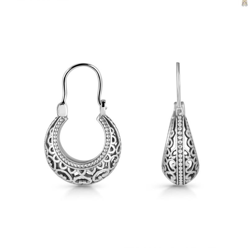 Plain Silver Hoop Earring