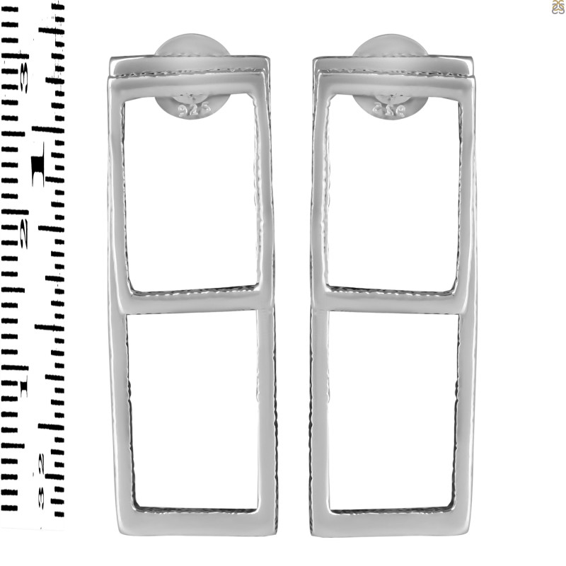 Plain Silver Earring  PS-RDE-667.