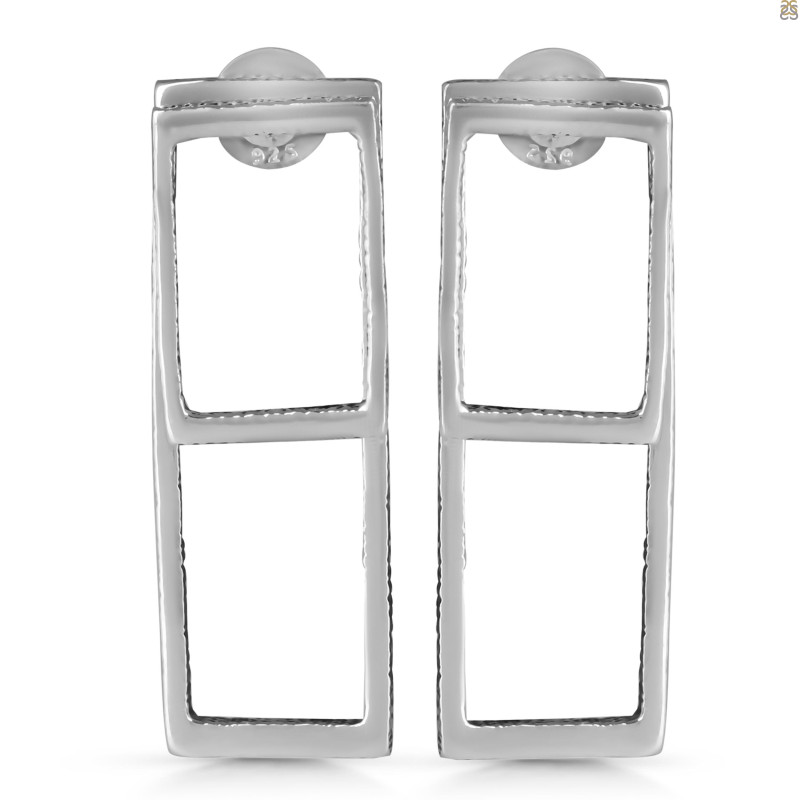 Plain Silver Earring  PS-RDE-667.