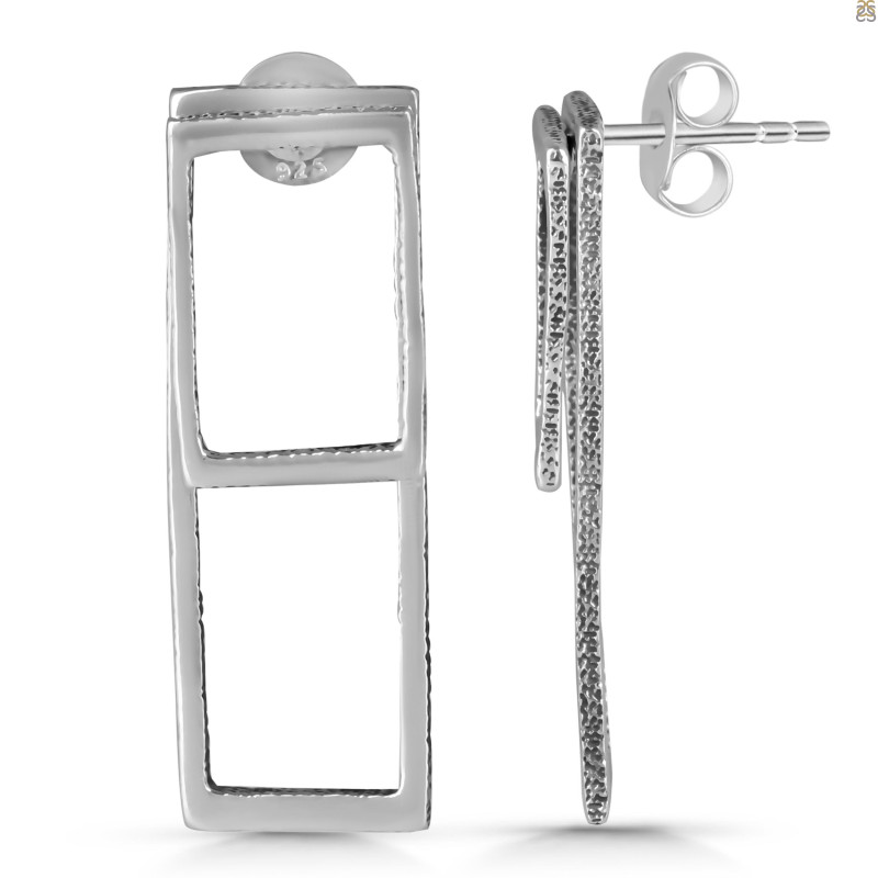 Plain Silver Earring 