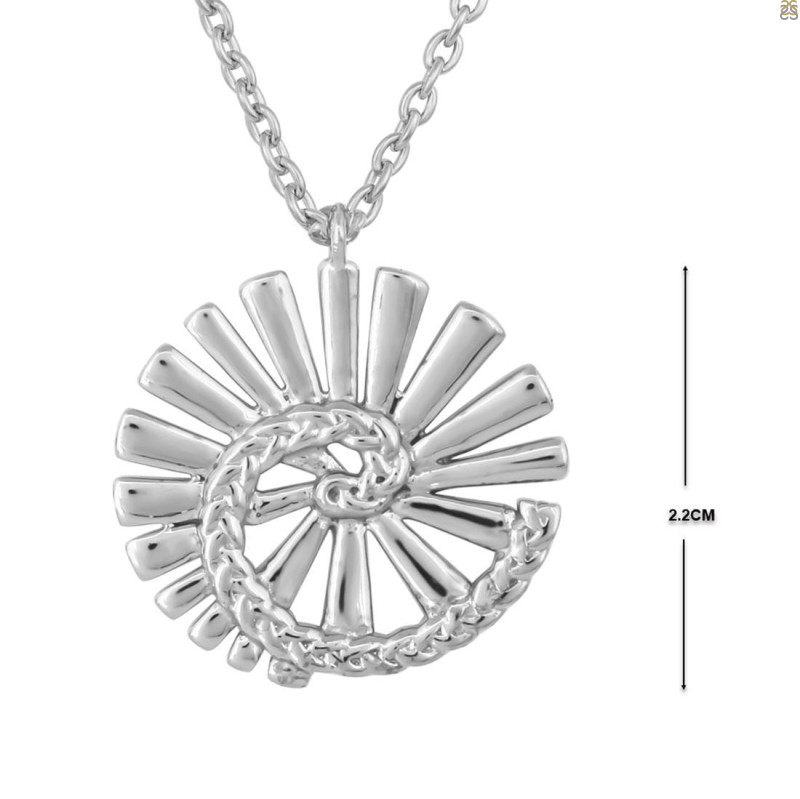 Plain Silver Necklace PS-RDN-45.
