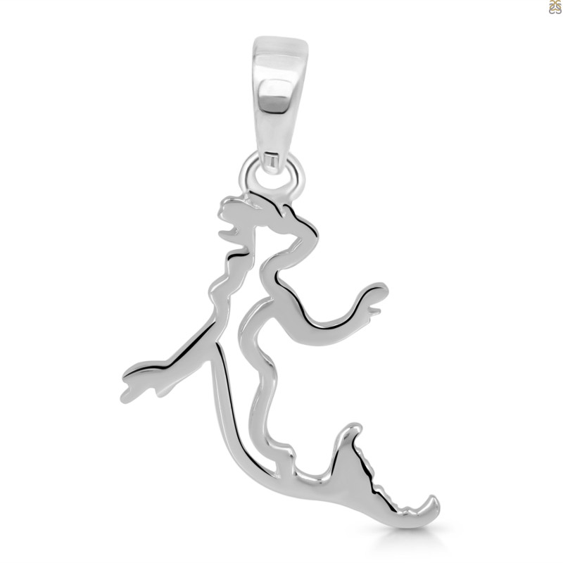 Plain Silver Mermaid Pendant PS-RDP-369.