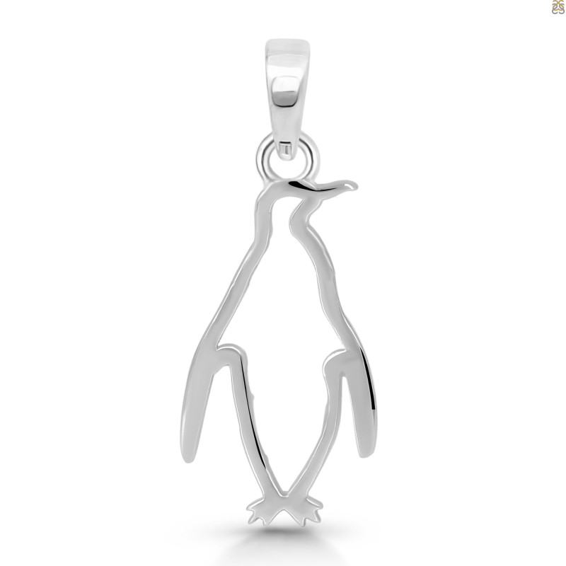 Plain Silver Penguin Pendant PS-RDP-371.