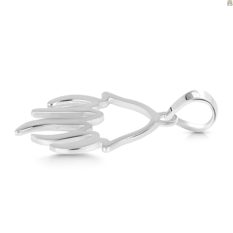 Plain Silver Jelly Fish Pendant