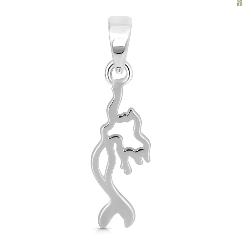Plain Silver Mermaid Pendant PS-RDP-376.