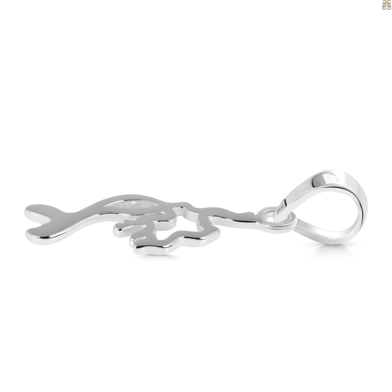 Plain Silver Mermaid Pendant