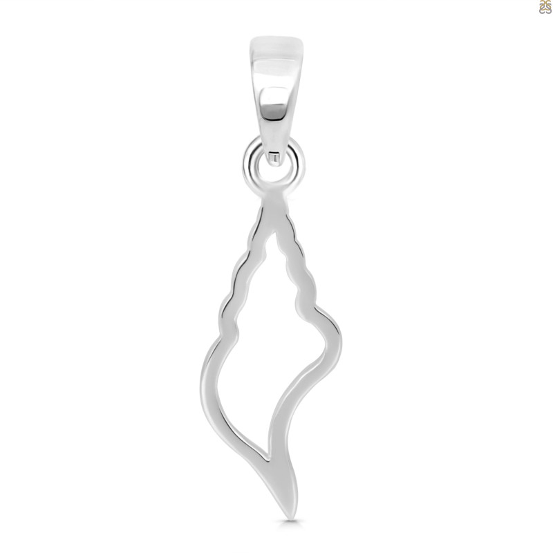 Plain Silver Shell Pendant PS-RDP-377.