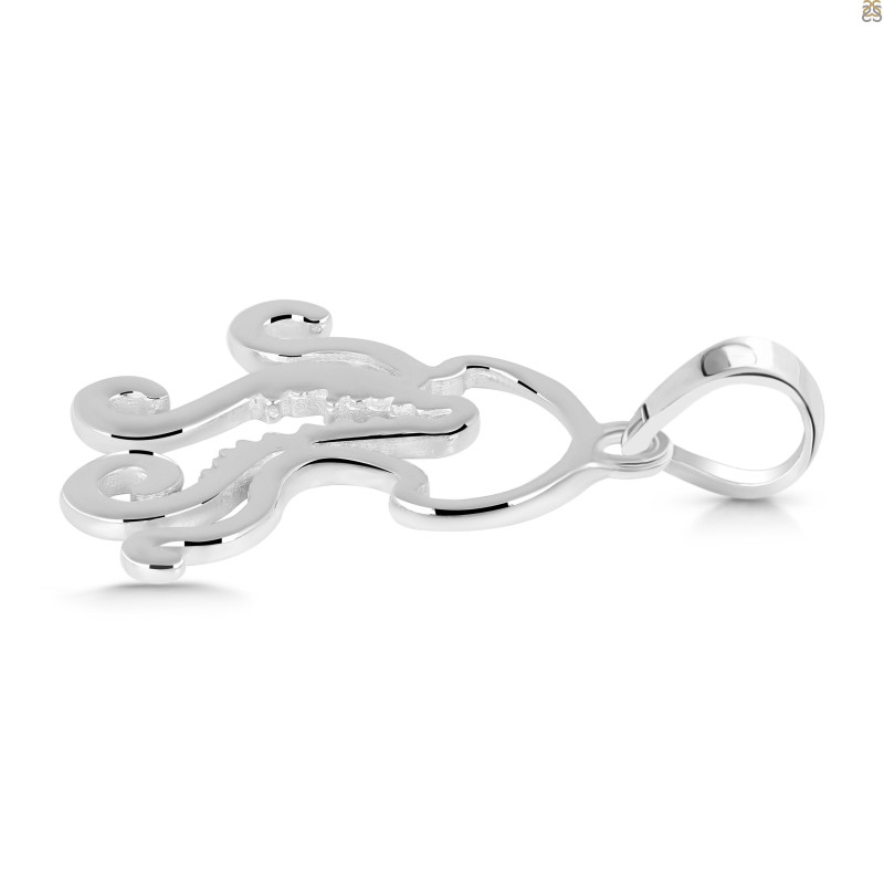 Plain Silver Octopus Pendant