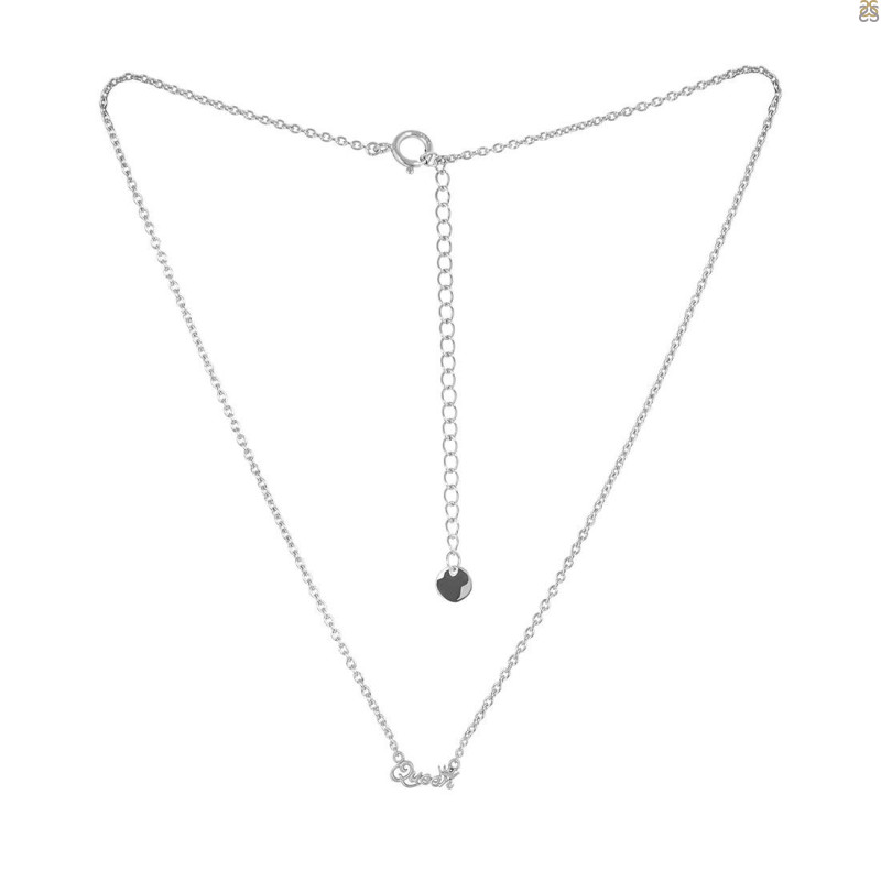 Plain Silver Queen Necklace