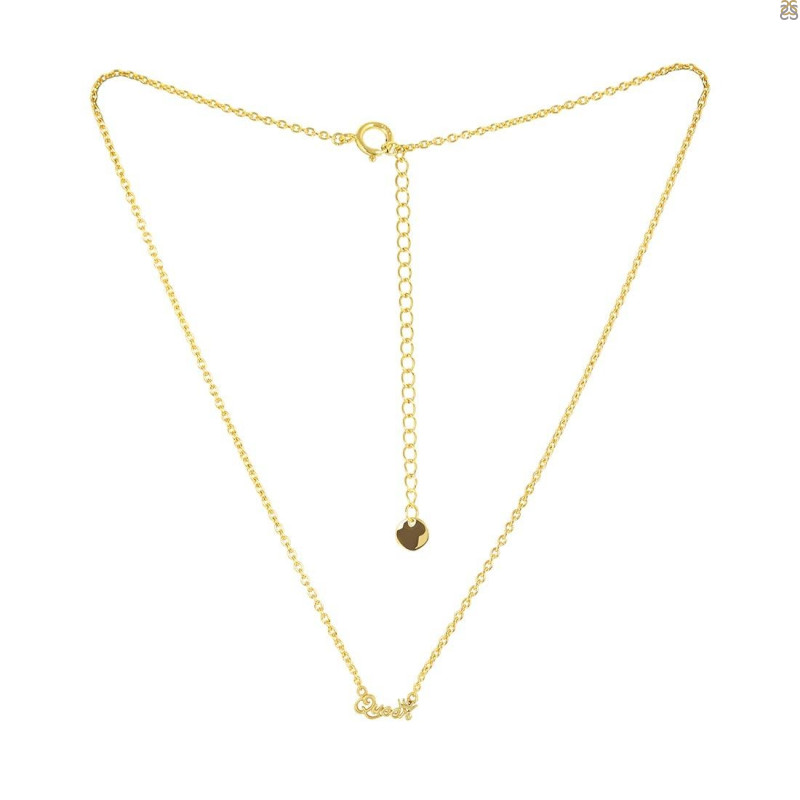 Plain Silver Queen Necklace PS-RDP-445.