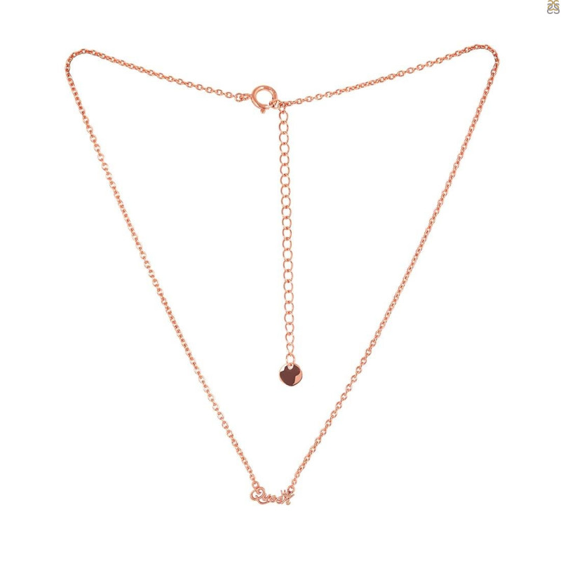 Plain Silver Queen Necklace PS-RDP-445.