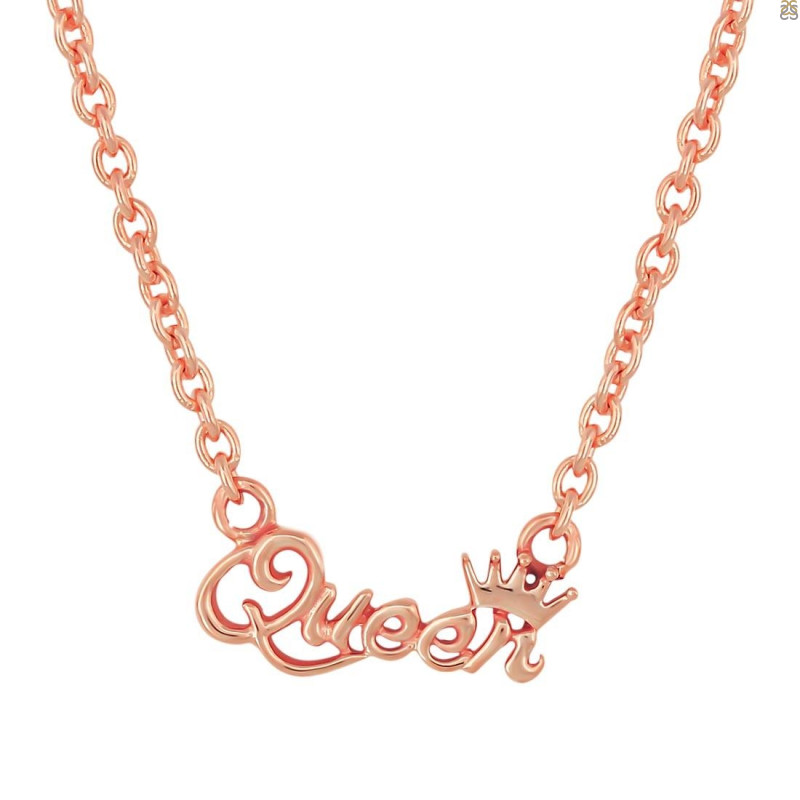Plain Silver Queen Necklace PS-RDP-445.