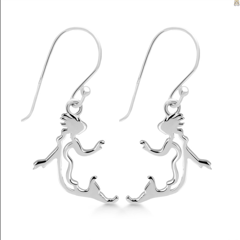 Plain Silver Mermaid Earring  PS-RDE-959.