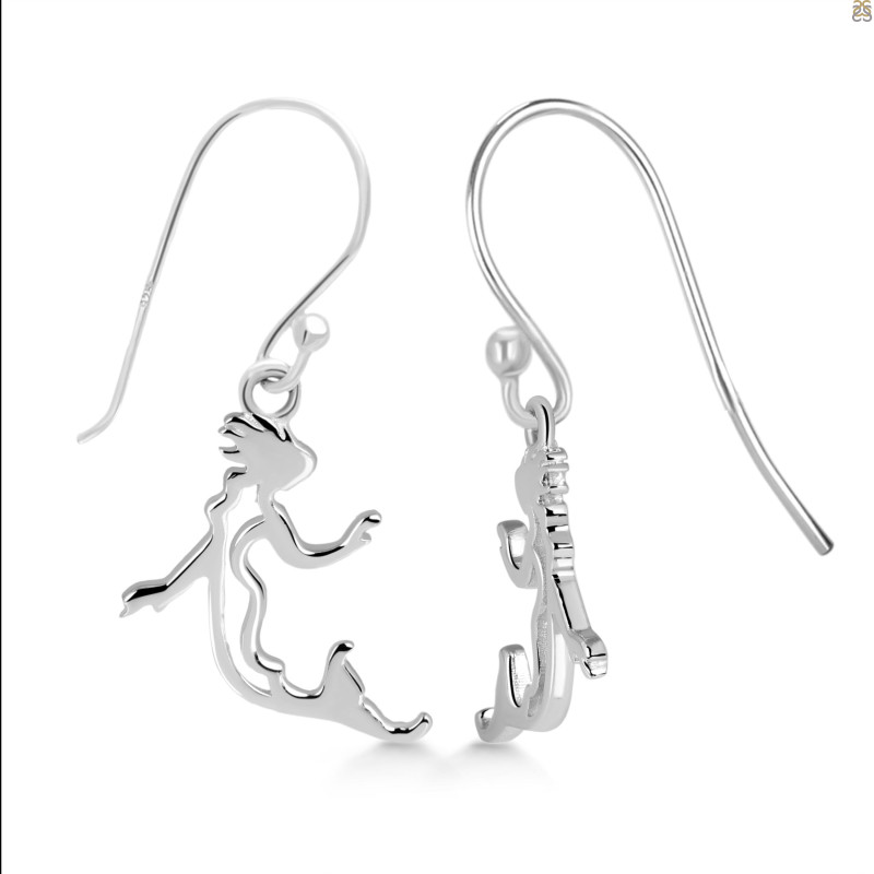Plain Silver Mermaid Earring 