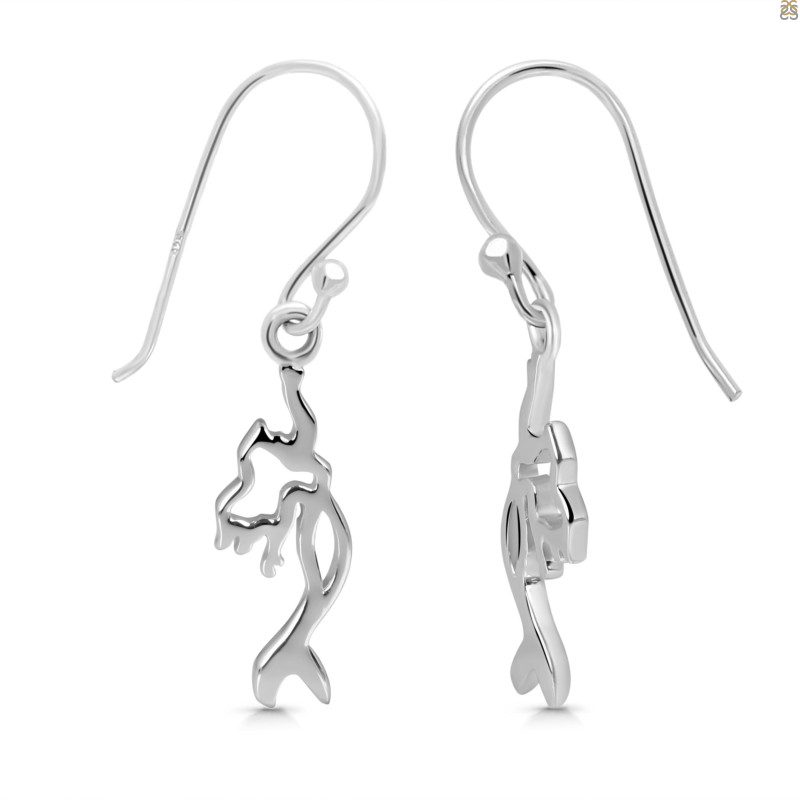 Plain Silver Mermaid Earring 