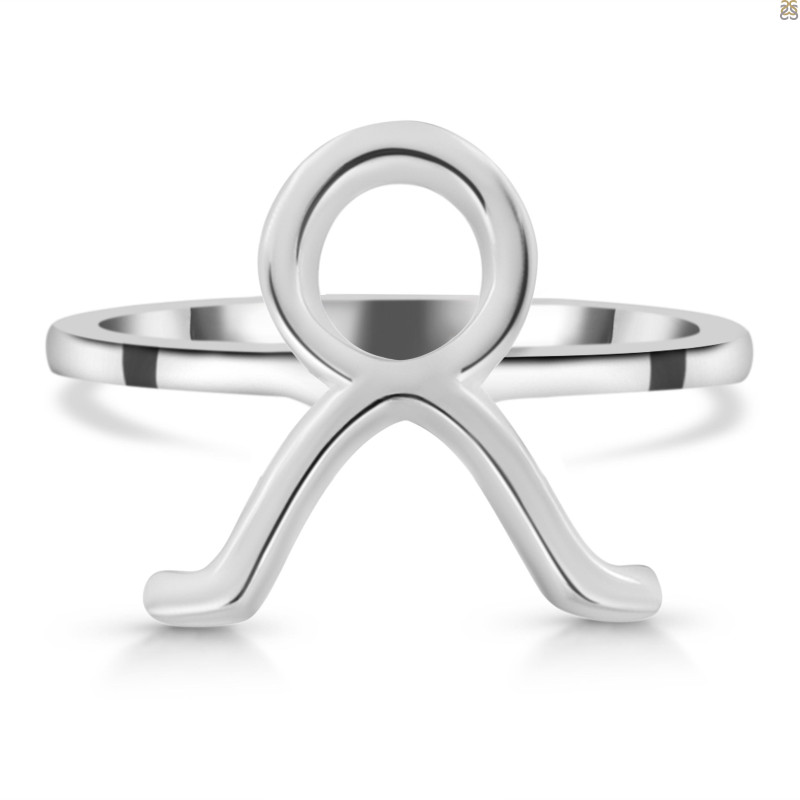 Taurus Zodiac Plain Silver Jewelry Set PS-RDR-3090/RDE-1498/RDB-183/RDC-21.