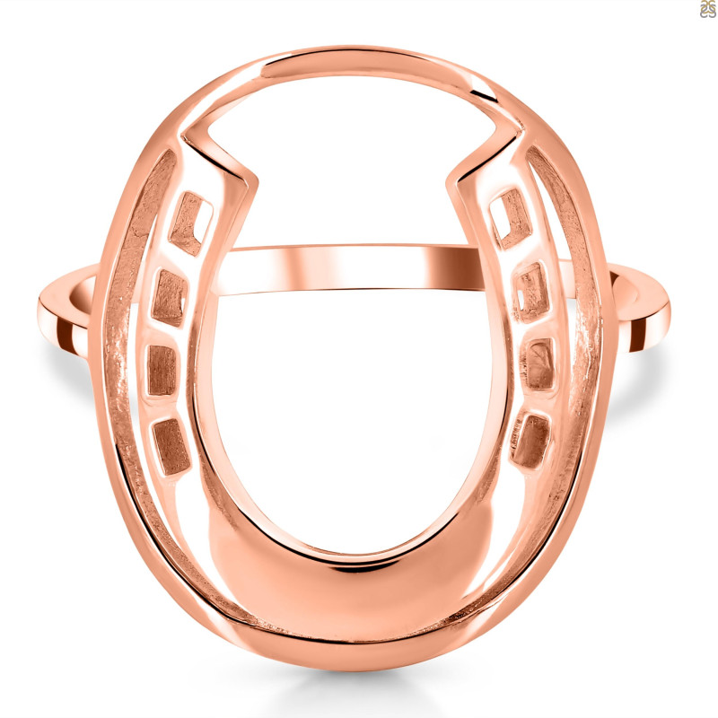 Horse Shoe Plain Silver Ring PS-RDR-312.