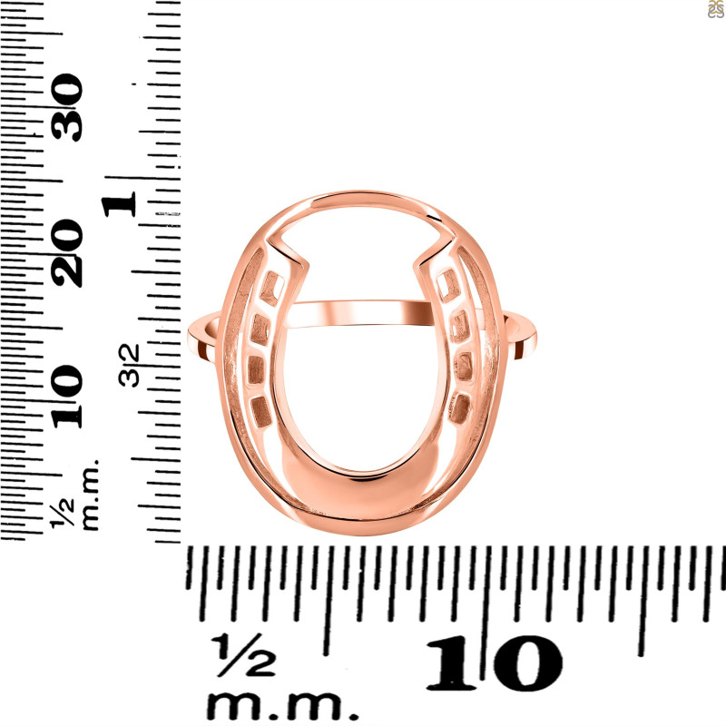 Horse Shoe Plain Silver Ring PS-RDR-312.