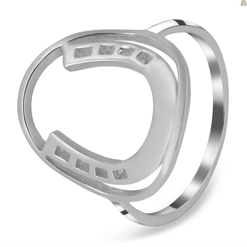 Horse Shoe Plain Silver Ring