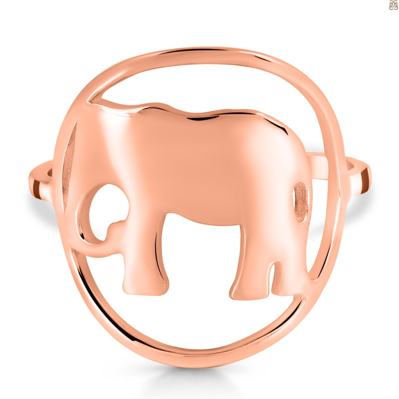 Elephant Plain Silver Ring PS-RDR-313.