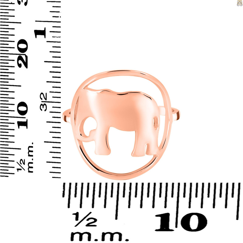 Elephant Plain Silver Ring PS-RDR-313.