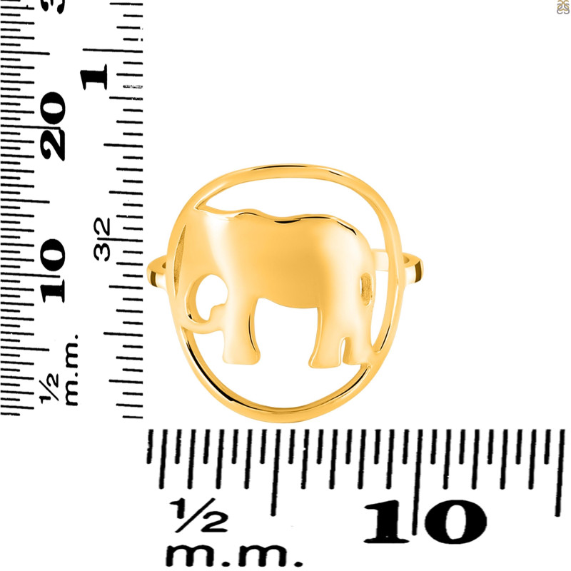 Elephant Plain Silver Ring PS-RDR-313.
