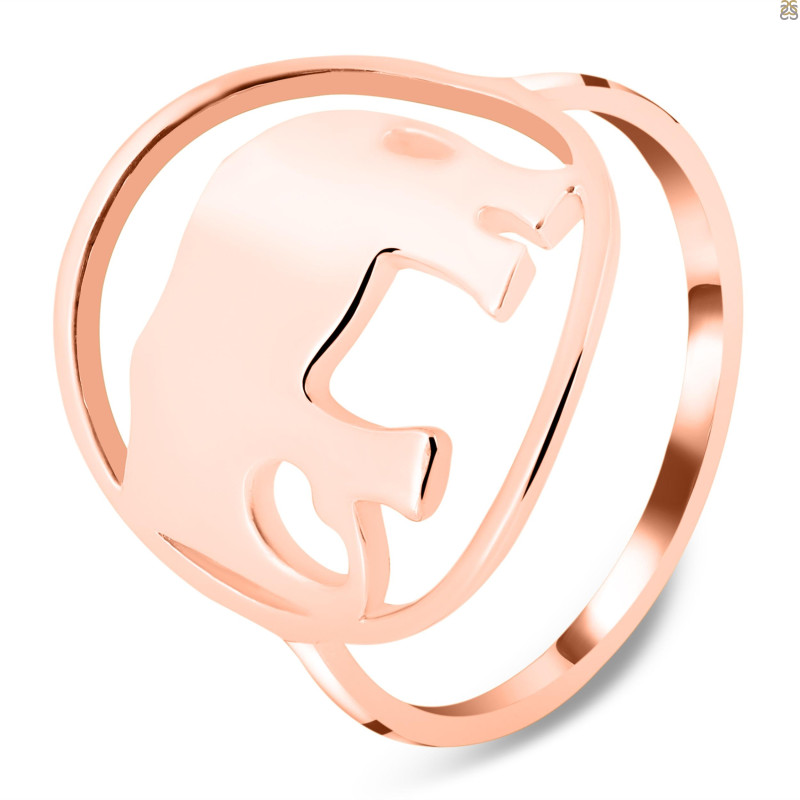 Elephant Plain Silver Ring PS-RDR-313.