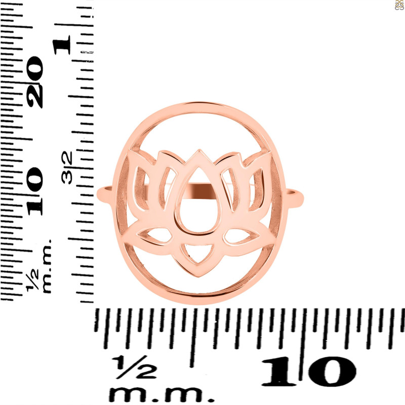 Lotus Plain Silver Ring PS-RDR-315.