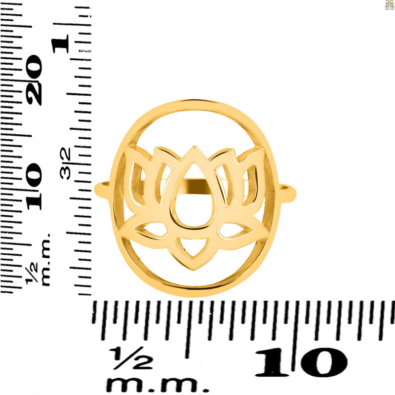 Lotus Plain Silver Ring PS-RDR-315.