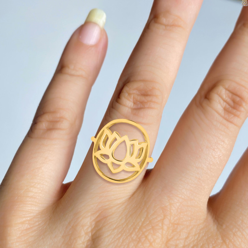 Lotus Plain Silver Ring PS-RDR-315.