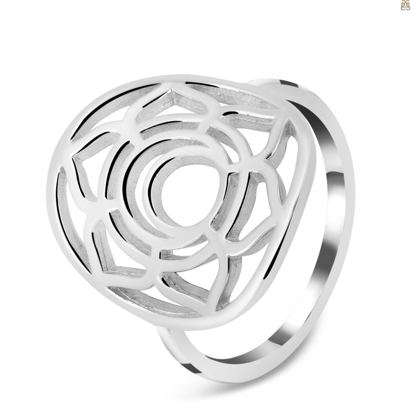 Sacral Chakra Plain Silver Ring