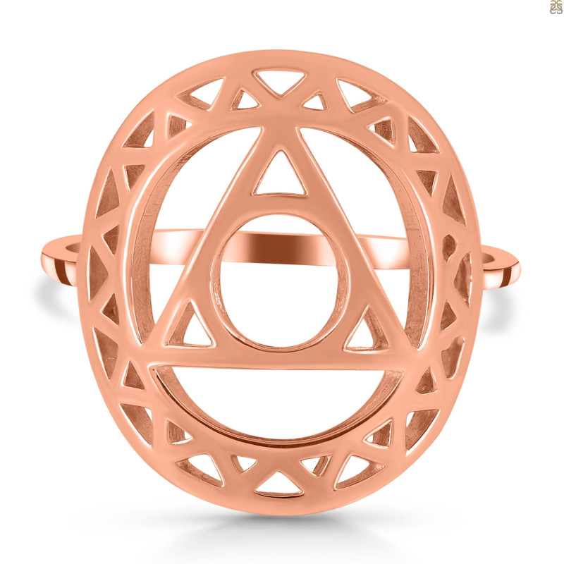 Throat Chakra Plain Silver Ring PS-RDR-319.